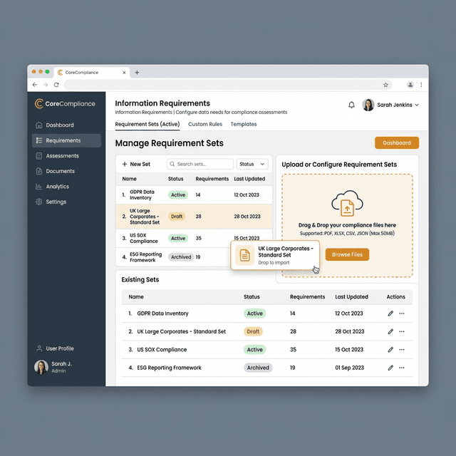 Upload your requirements